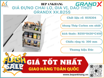 Giá đựng chai lọ gia vị dao thớt GRANDX XK.B25S - 250mm